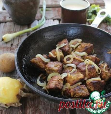 Печень жареная - кулинарный рецепт