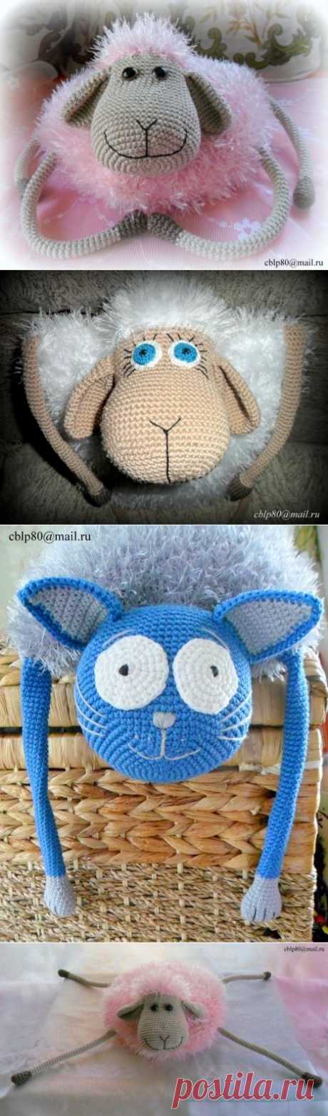 Подушка-игрушка Овечка Лола. Схема Вязания Крючком | Амигурумик
