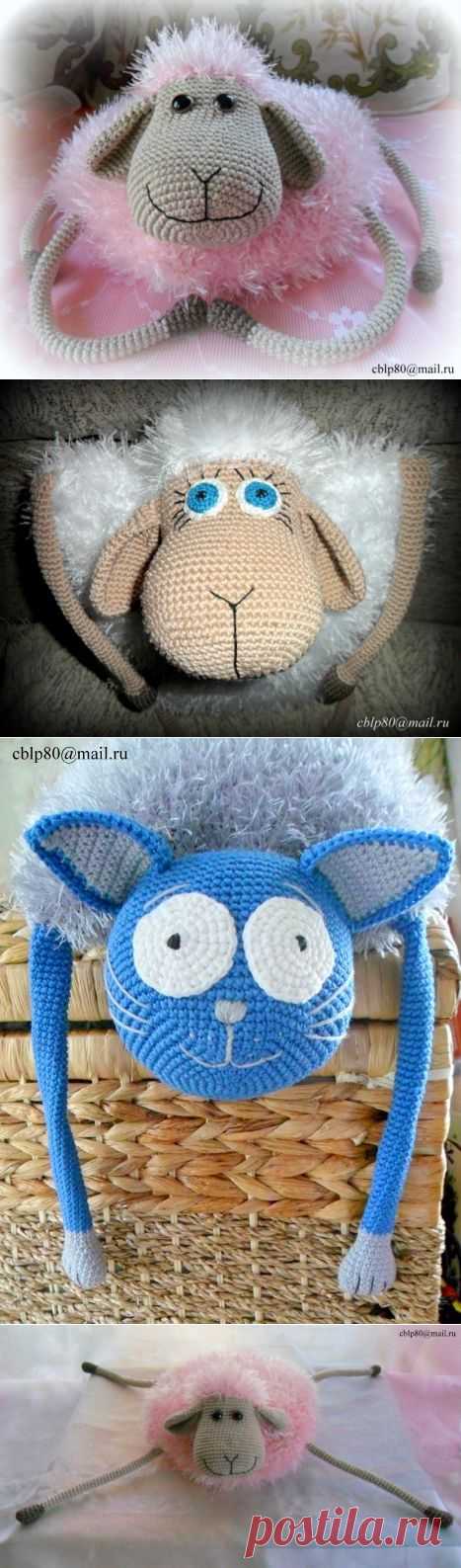 Подушка-игрушка Овечка Лола. Схема Вязания Крючком | Амигурумик