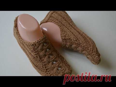Следки спицами без швов
