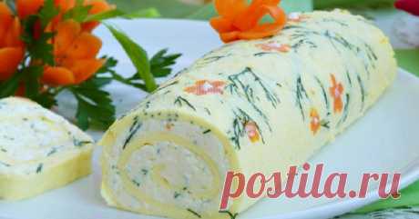 Восхитительный рулет «Белоснежка»: вкусное, нарядное и быстрое блюдо для особых случаев! Вкуснее «Белочки» в 100 раз.