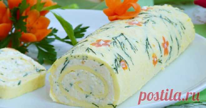 Восхитительный рулет «Белоснежка»: вкусное, нарядное и быстрое блюдо для особых случаев! Вкуснее «Белочки» в 100 раз.