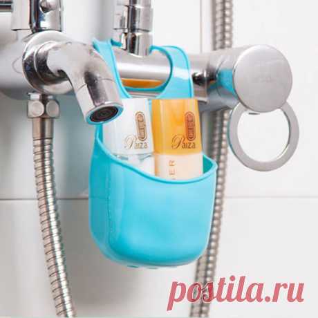 Butihome мини ПВХ Ванная комната HASP крюк Полки Многофункциональный Кухня мусора висит сумка для хранения Мыло держатель Кухня поставки купить на AliExpress