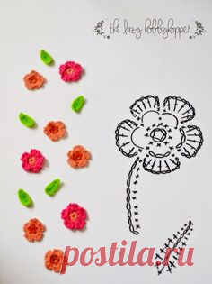 The Lazy Hobbyhopper: Pretty little flowers - free pattern
