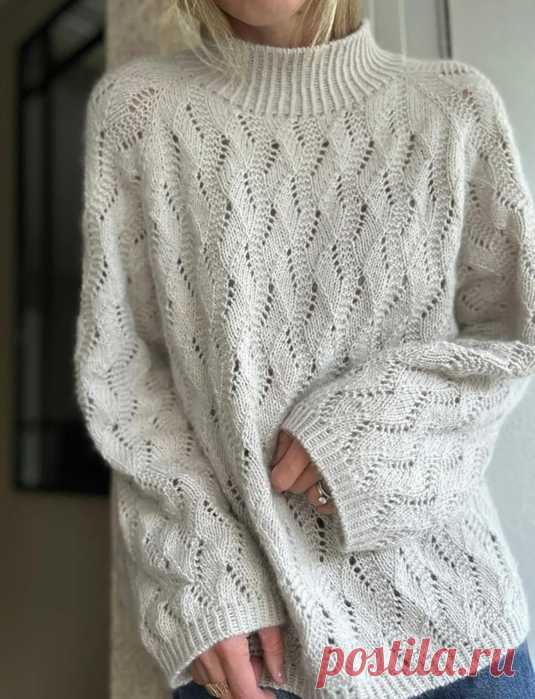 Узор спицами для пуловера