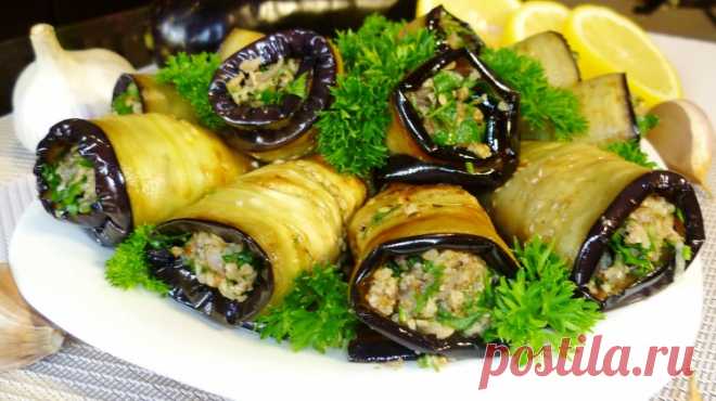 Рулетики из баклажанов с орехами - Простые рецепты Овкусе.ру