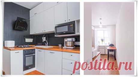Простая, но очаровательная кухня 4,9 м² от молодой хозяйки: пример того, что можно справиться и без услуг проектировщика | Стильный Дом | Яндекс Дзен