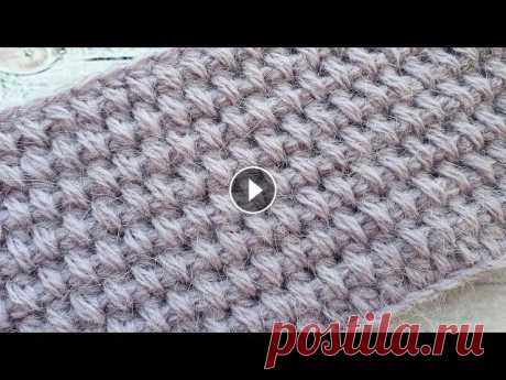Новый способ вязания и новый УЗОР КРЮЧКОМ. Вязание крючком для начинающих. Вяжем интересный плотный узор крючком из пряжи Пух норки. Этот узор можно вязать как поворотными рядами, так и по кругу. Отлично подойдет для вязания ...