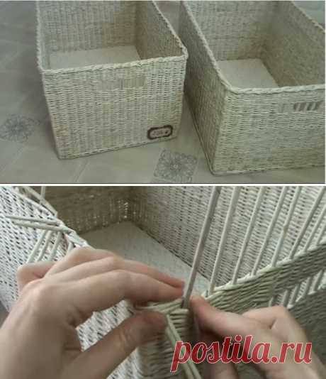 Из подручных материалов делаем удобную корзину для дома | diy-idea | Яндекс Дзен