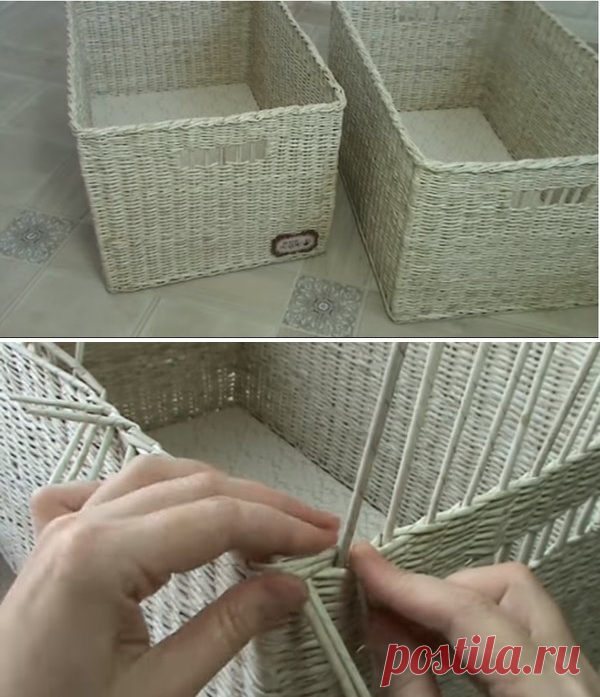 Из подручных материалов делаем удобную корзину для дома | diy-idea | Яндекс Дзен