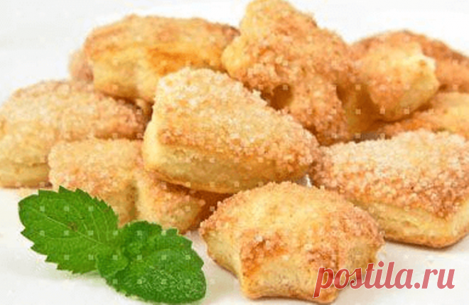 Вкусное рассыпчатое печенье со сметанным тестом