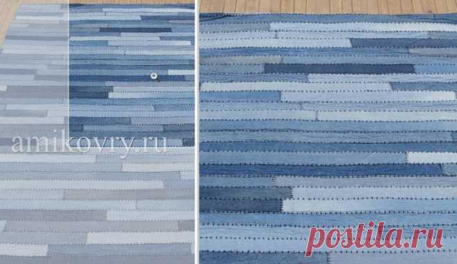 Ковры из старых джинсов Jeans Pocket Rug AMIKOVRY (подборка) / Переделка джинсов / ВТОРАЯ УЛИЦА