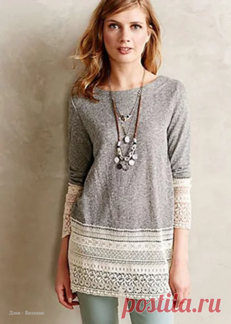 Кайма, кружево, мотивы крючком для преображения старых вещей | Вязание | Яндекс Дзен