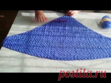 Вязание на линейке красивая Косынка