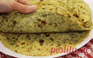 Картофельный лаваш с зеленью — необычно и безумно вкусно — Домашняя кулинария