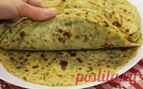 Картофельный лаваш с зеленью — необычно и безумно вкусно — Домашняя кулинария