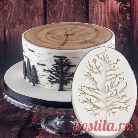 Главная DIY шоколадного дерева листья Форма торт Декор Плесень силиконовые помады Mold DIY выпечки купить на AliExpress