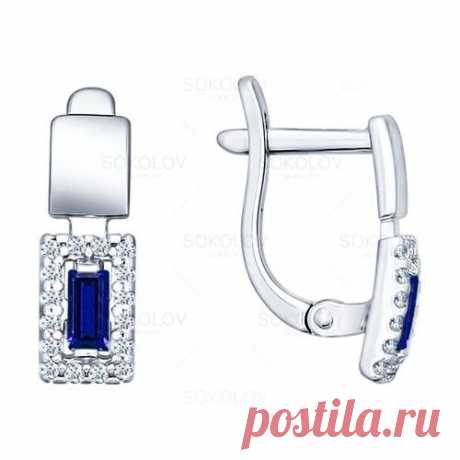 Серьги из серебра с синими фианитами арт. 94021711
1190 руб
