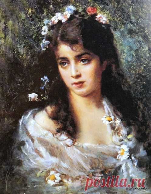 РаК.Е.Маковский ( 1839-1915).Девушка в костюме Флоры.Красноярский ХМ.ссказы о картинах и художниках В Кругу Друзей — социальная сеть