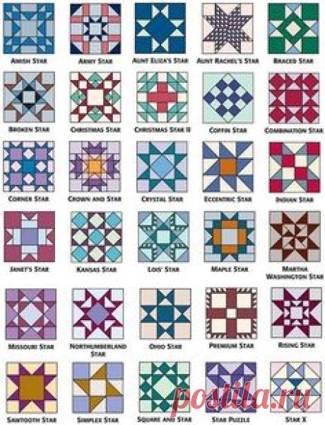 Star Pattern Quilt Blocks Más Más
