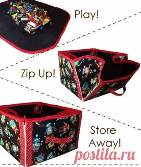 Play, Zip, and Store Convertible Tote – PDF Sewing Pattern