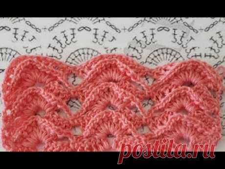 Рельефный УЗОР, Вязание КРЮЧКОМ , crochet beautiful pattern ( Узор № 302)