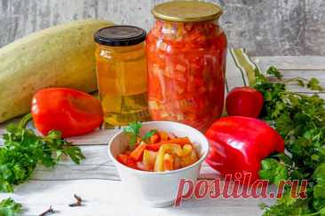 Сладковато-пряное лечо с мёдом морковью и кабачком