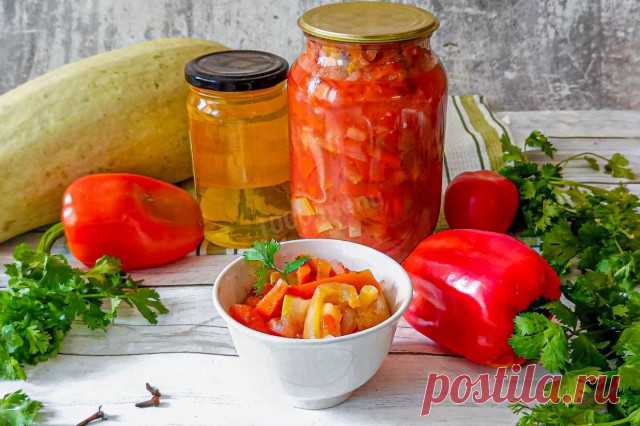 Сладковато-пряное лечо с мёдом морковью и кабачком