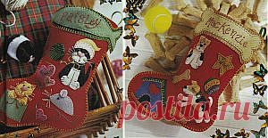 Делаем рождественский носок для подарков своими руками