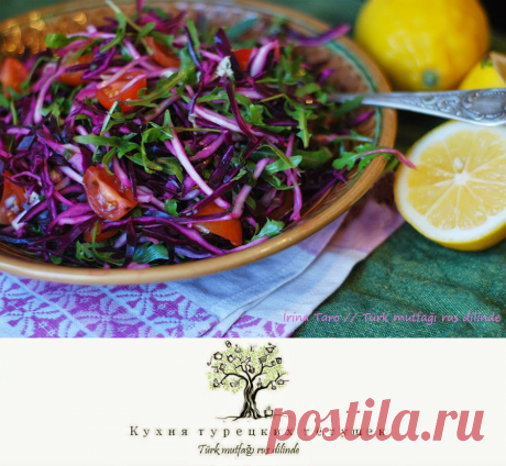 Кухня турецких тетушек / Türk mutfağı rus dilinde :  Салат из красной капусты / Kemal'in Kırmızı Lahana salatası