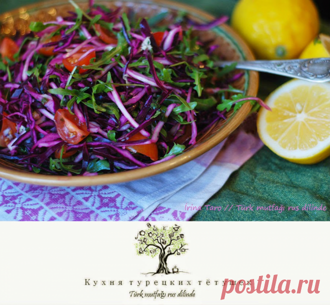 Кухня турецких тетушек / Türk mutfağı rus dilinde :  Салат из красной капусты / Kemal'in Kırmızı Lahana salatası