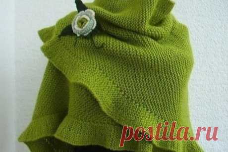 Шарф с волнистым краем в стиле НУАР. Описание вязания