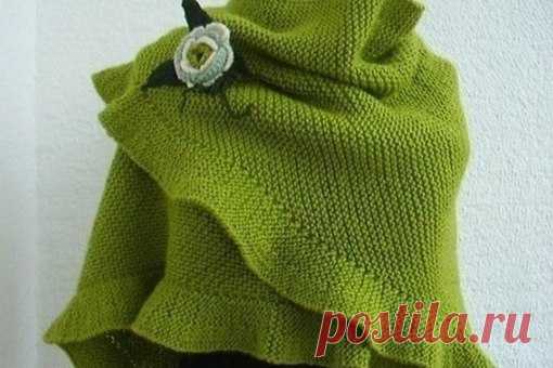 Шарф с волнистым краем в стиле НУАР. Описание вязания