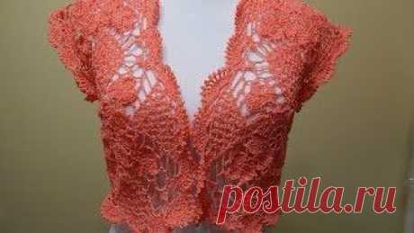 Shawl Triangular Crochet parte 1 de 2. Уроки вязания на видео