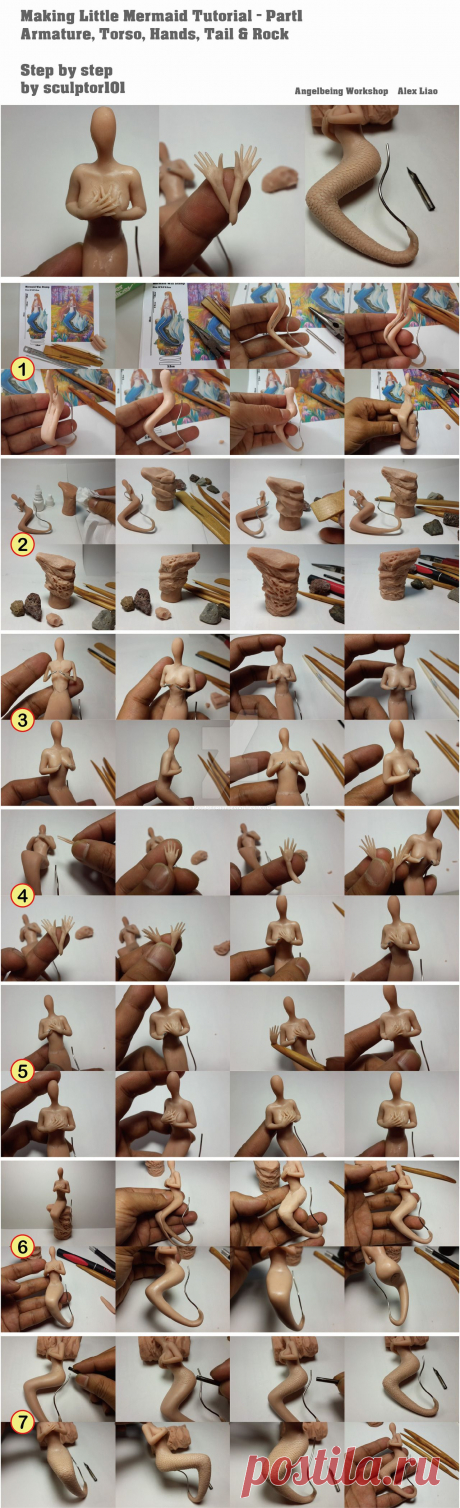Making Little Mermaid Tutorial-Part1 by sculptor101 on DeviantArt