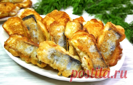 Рецепт в пост. Рыба в луковом кляре