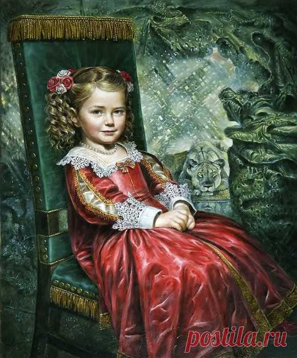 Portraits Drawings. Anna, Michael Cheval (Михаил Хохлачев), арт галерея живописи. Страница get.
