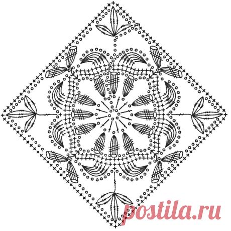 Красивый мотив крючком + Схема + Топы + необычный способ | Наталья Ач | Дзен