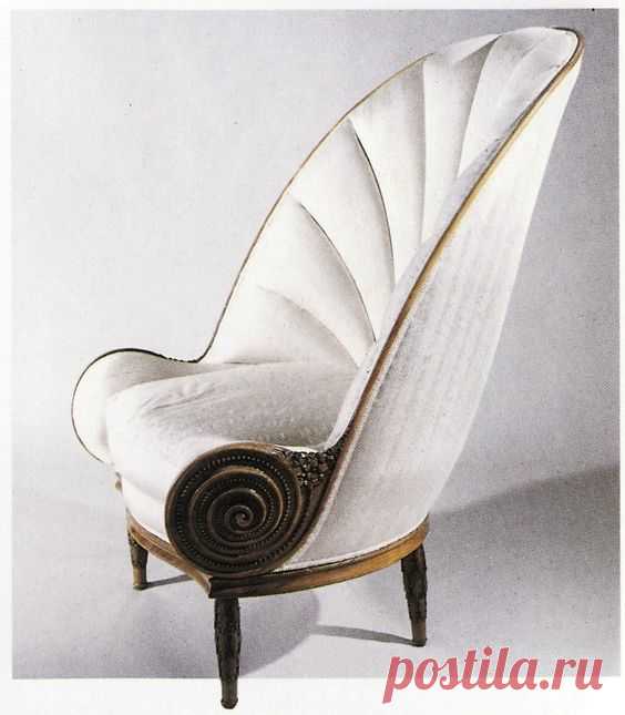 Pinterest - A fabulous shell shaped chair designed by Paul Iribe (circa 1913) | chairs