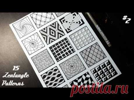 15 Zentangle Patterns | Part 2 | Angga Art Tutorials