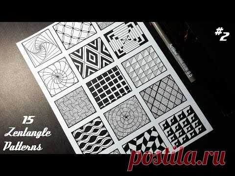 15 Zentangle Patterns | Part 2 | Angga Art Tutorials