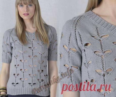 Пуловер «Бабочки» (ж) 17*107 Phildar