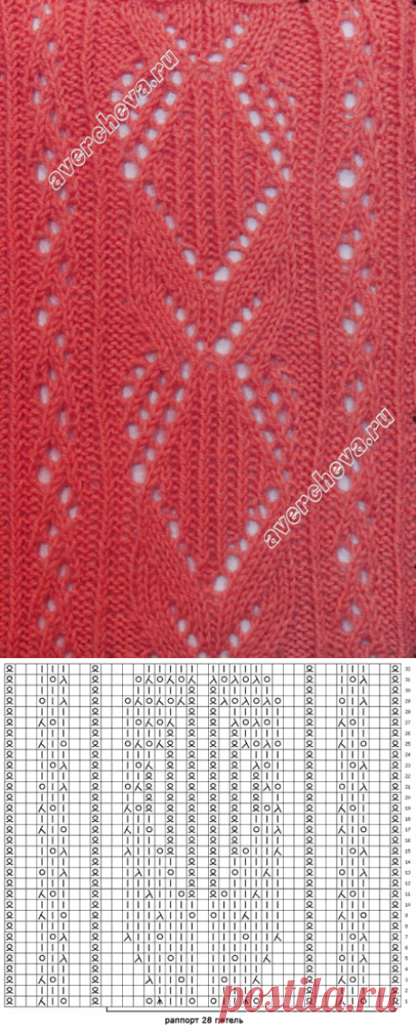 узор 225 |  каталог вязаных спицами узоров