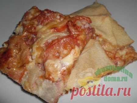 Вкусная домашняя пицца без дрожжей