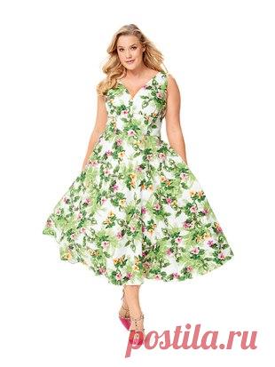 Платье силуэта ампир размер плюс. Выкройка.