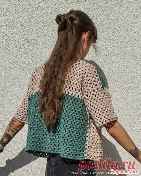 Стильный жакет или рубашка простым узором - Вязание - Страна Мам