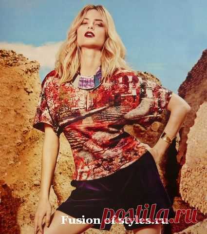 Трикотажный топ с цельнокроеными рукавами кимоно | Fusion of Styles