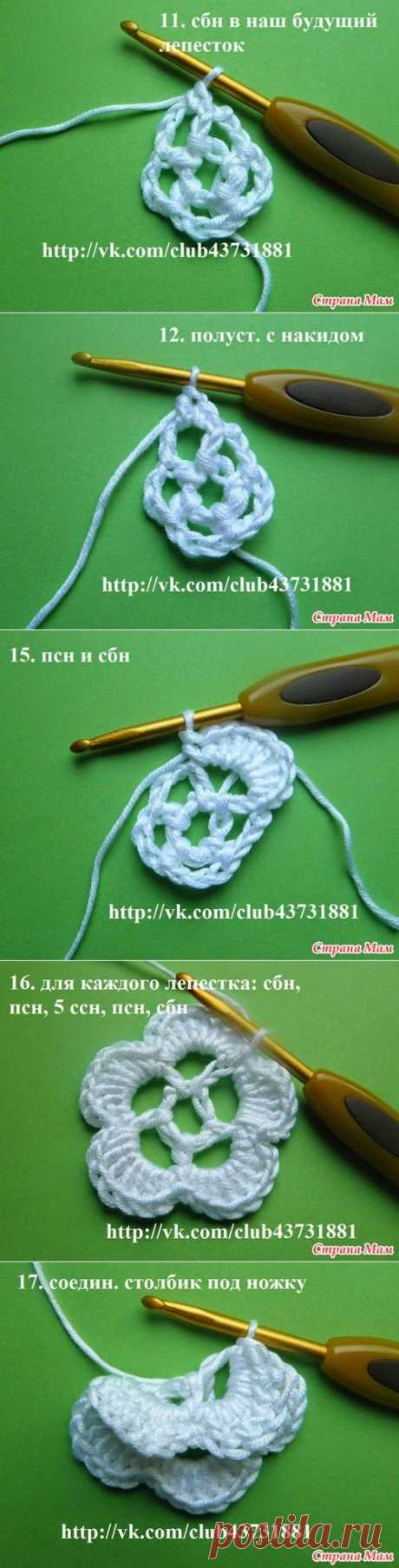 Irish crochet &: Цветок от Аллы Коваль.