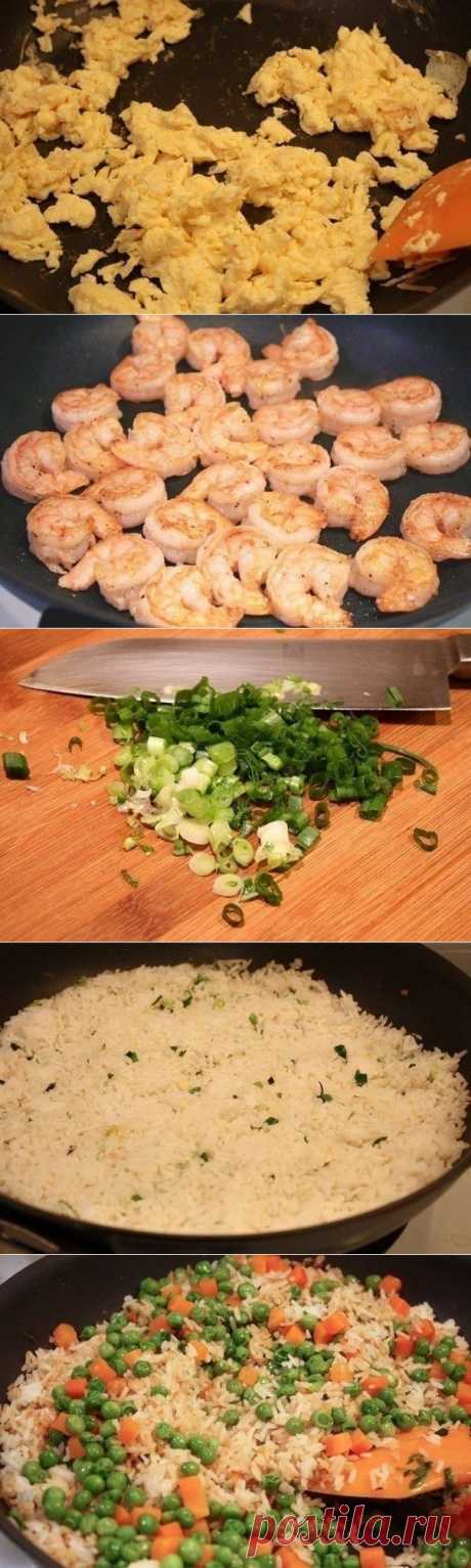 Как приготовить креветки с рисом - рецепт, ингридиенты и фотографии