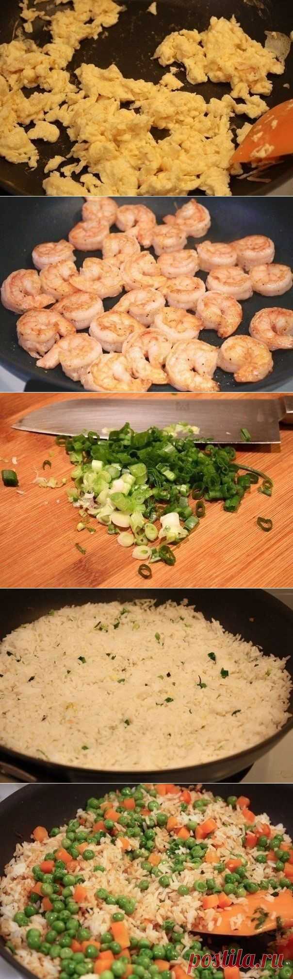Как приготовить креветки с рисом - рецепт, ингридиенты и фотографии